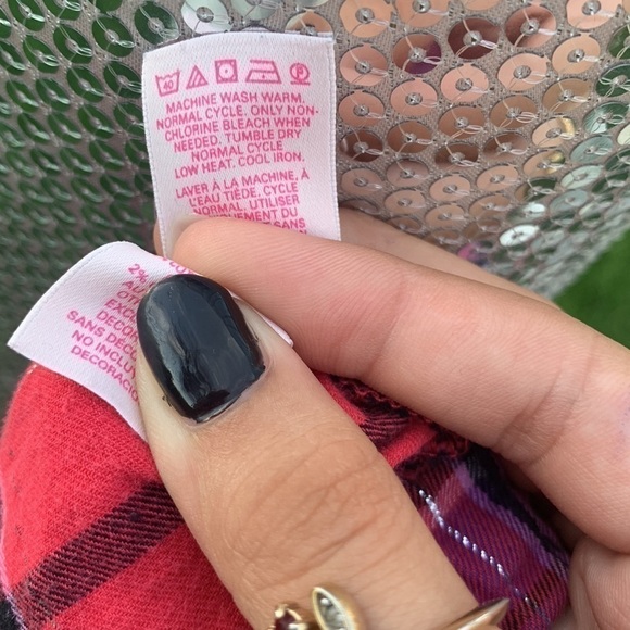 Victoria’s Secret collared plaid PJ top XS - Picture 8 of 11